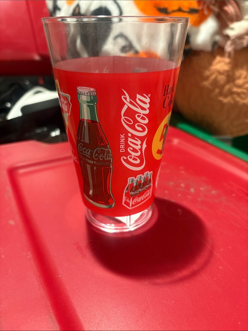 Coca Cola Red Logo Acrylic Tumbler with Bottle Graphics